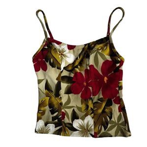 Body ID Floral Tankini Hawaiian Tropical Swimwear SZ 8